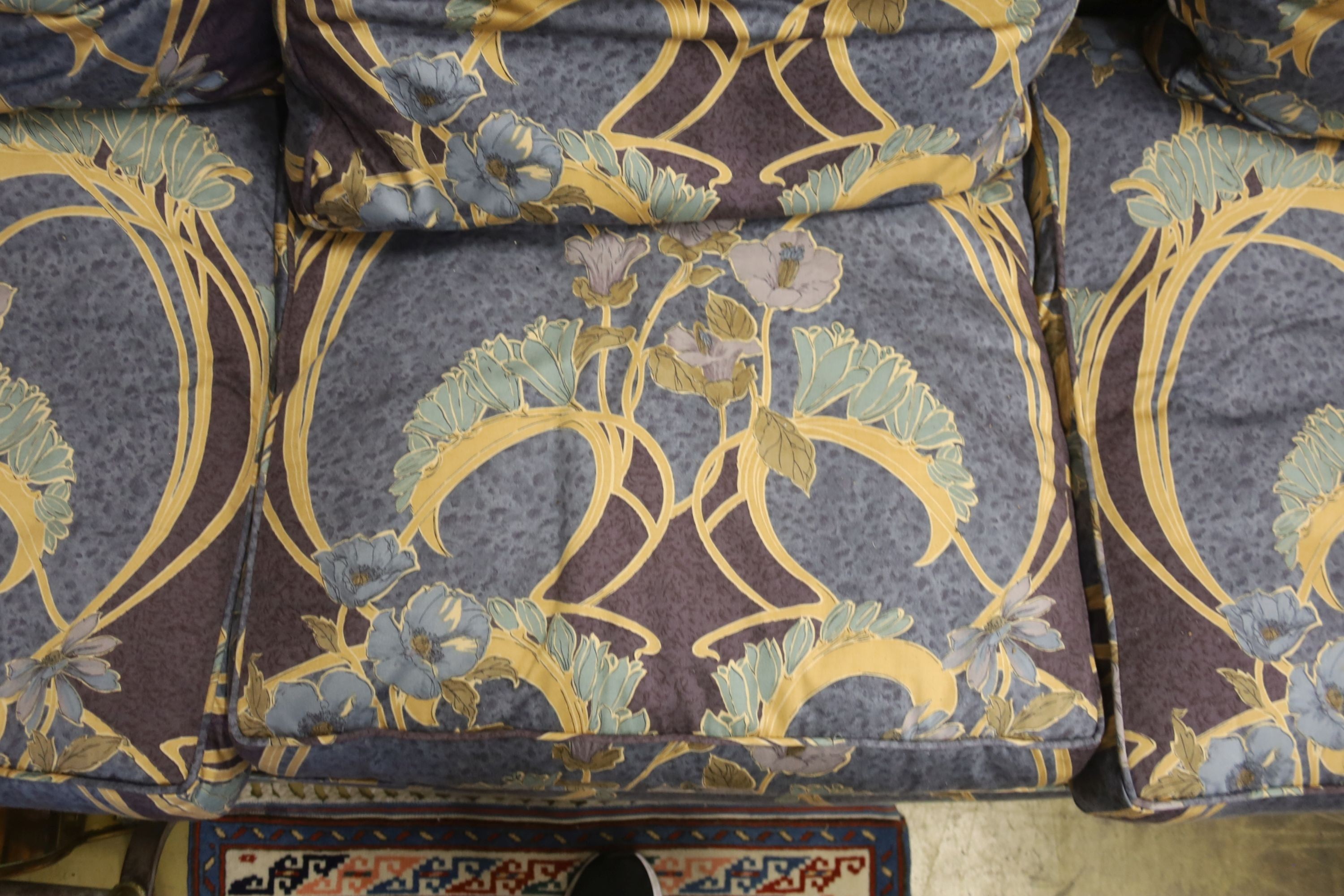 A John Lewis three seater sofas, length 210cm, depth 92cm, height 85cm